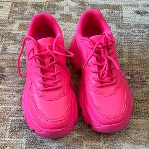 Women’s Chunky Athletic Sneakers - Hot Pink